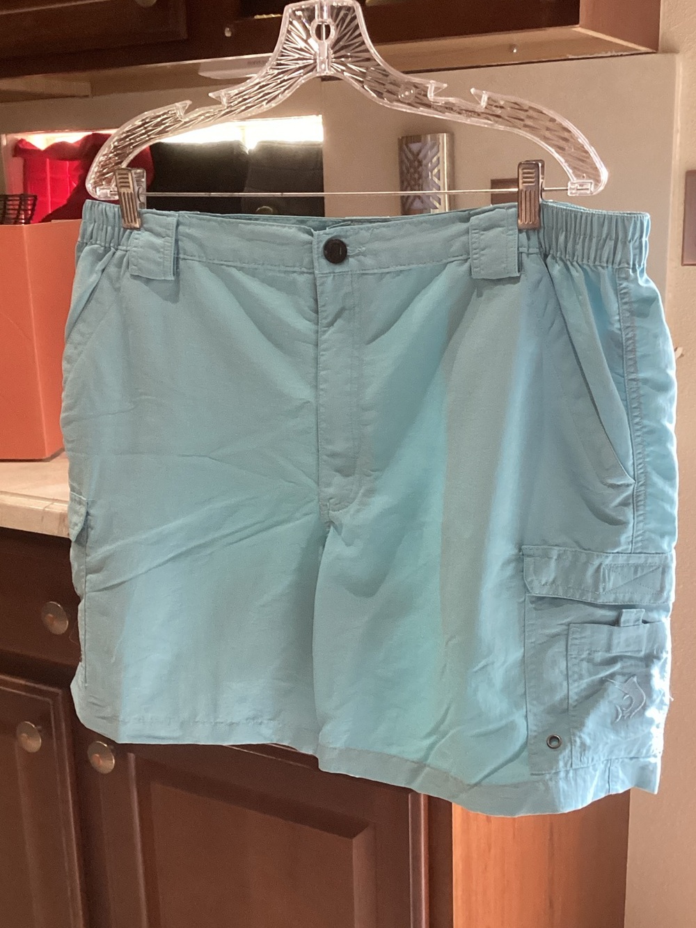 Reel Legends Men's Aqua Cargo Shorts